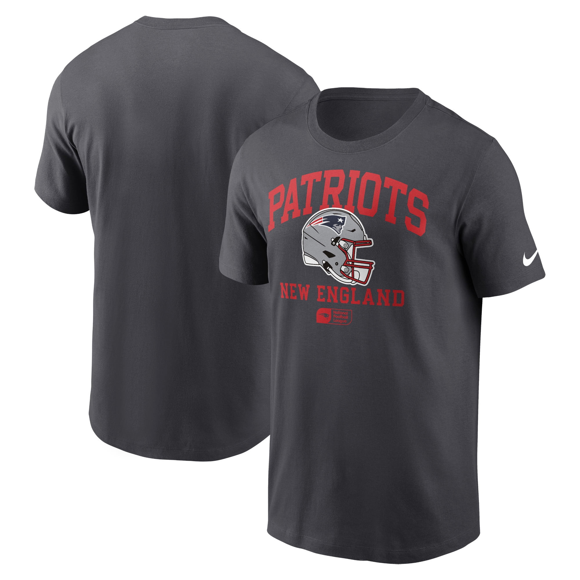 Men's New England Patriots Anthracite Helmet Essential T-Shirt Men's New England Patriots Anthracite Helmet Essential T-Shirt